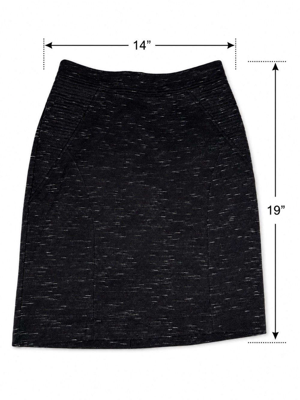 Fenn Wright Manson Black Textured Pencil Skirt Women’s US 2 Career Stretch - Picture 3 of 6